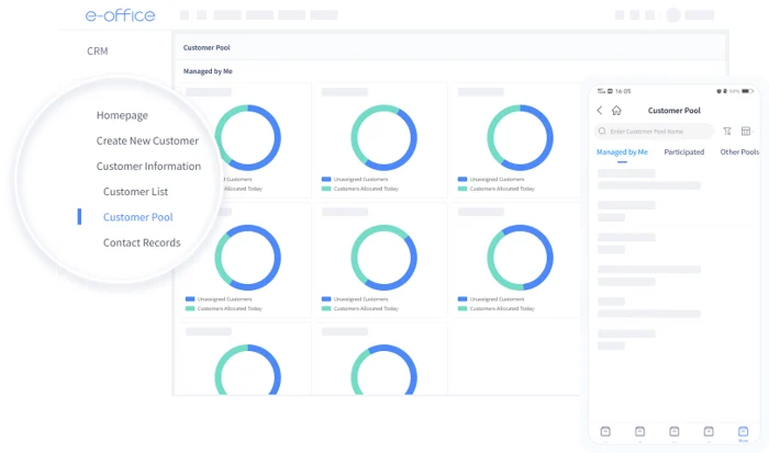 e-office customer pool